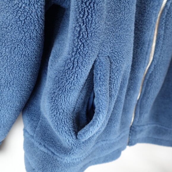 Pretty Little Thing Zip Up Jacket Women's Size 8 Blue Collared Fall Comfy School - Picture 7 of 15